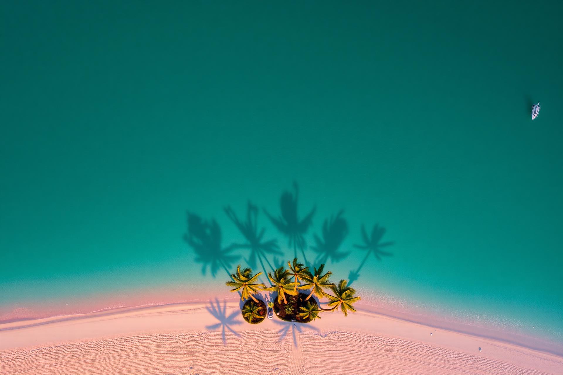 Aerial view of a Dominican Republic beach